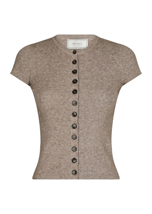 Todda knit tee Sand Melange Neo Noir 